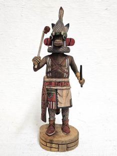 Native American Hopi Carved Proud Warrior Kachina Doll (Katsina Doll)