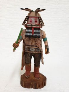 Native American Hopi Carved Disheveled Guard Katsina Doll