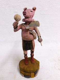 Native American Hopi Carved Pig Katsina Doll