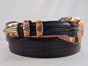 Native American Navajo Made Inlaid Ranger Set--Vintage