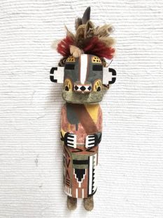 Old Style Hopi Carved Bear Traditional Powerful Healer Katsina Doll--Blue
