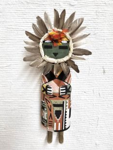 Old Style Hopi Carved Sunface Traditional Powerful Spirit Kachina Doll (Katsina Doll)