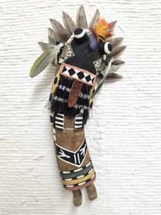 Old Style Hopi Carved Broadface Traditional Guard Kachina Doll (Katsina Doll)