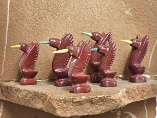 Zuni Carved Hummingbird Fetishes