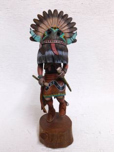 Native American Hopi Carved Broadface Guard Katsina Doll