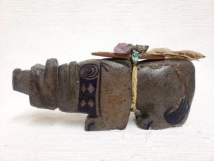 Native American Apache Carved Bear Sculpture
