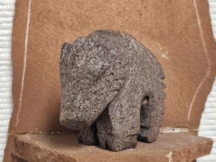 Native American Lakota Carved Javelina Sculpture
