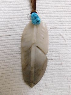 Native American Apache Carved Prayer Feather