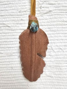 Native American Apache Carved Prayer Feather