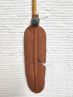 Native American Apache Carved Prayer Feather