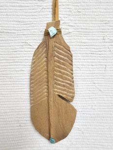 Native American Apache Carved Prayer Feather