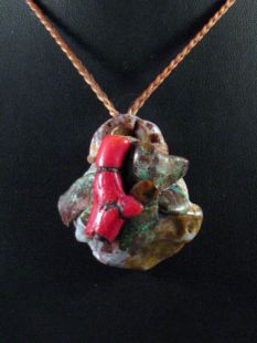 Native American Apache Made Necklace--Concretion