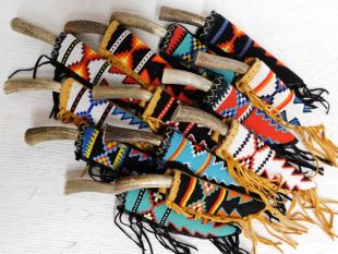 Native American K’iche’ Maya Made Lakota Designed Beaded Knife Sheaths