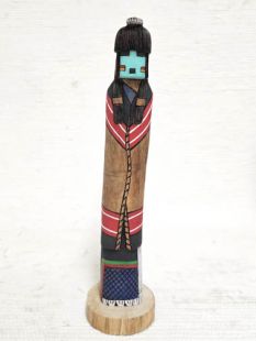 Native American Hopi Carved Hano Mana Katsina Sculpture