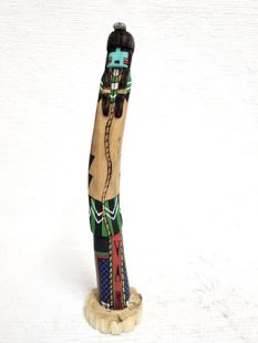 Native American Hopi Carved Hano Mana Kachina Sculpture (Katsina Sculpture)