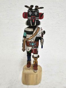Native American Hopi Carved Left Handed Hunter Katsina Doll
