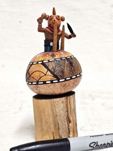 Native American Hopi Carved Mudhead Kachina Doll (Katsina Doll)