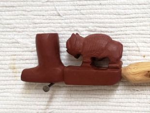 Native American Made Pipestone Buffalo Pipe 