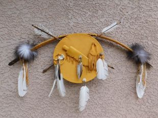 Native American Made Bow and Arrows with Shield