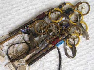 Native American Made Dreamcatcher Coup Sticks