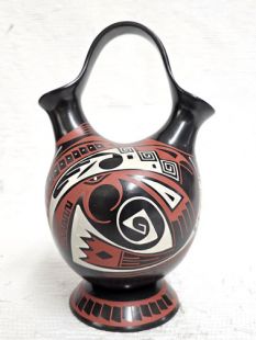 Mata Ortiz Handbuilt and Handpainted Wedding Vase