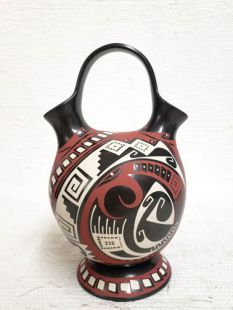 Mata Ortiz Handbuilt and Handpainted Wedding Vase
