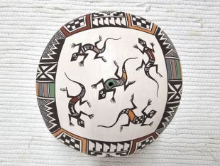 Native American Acoma Handbuilt and Handpainted Seed Pot