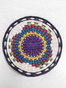 Native American Hopi Made Wicker Plaque