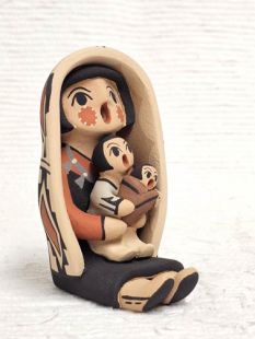Native American Jemez Made Storyteller with Two Little Ones