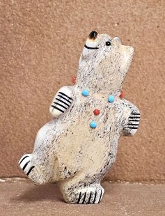 Zuni Carved Bear Fetish--Dancing