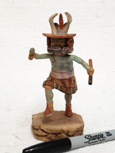 Native American Hopi Carved Deer Dancer Katsina Doll