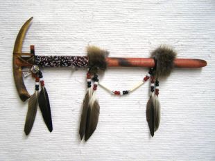 Native American Creek Made Deer Horn Spirit Tomahawk