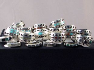 Vintage Native American Navajo Made Inlaid Rings