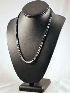 Native American Santo Domingo Made Two-Strand Necklace with Heishe