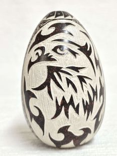 Mata Ortiz Handbuilt and Handetched Pot with Eagle and Horse