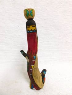 Native American Hopi Carved Longhair Redbeard Katsina Sculpture