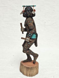 Native American Hopi Carved Fire Boy or Firewalker Kachina Doll (Katsina Doll)