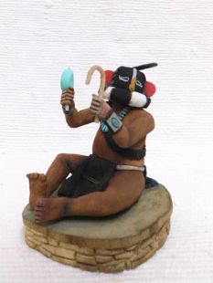 Native American Hopi Carved Kokopelli Fertility Katsina Doll