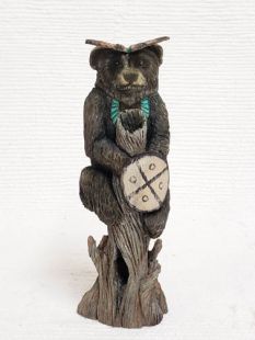 Native American Hopi Carved Bear Powerful Healer Up A Tree