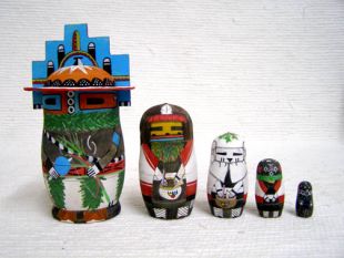 Native American Hopi Carved Hemis Katsina Nesting Dolls