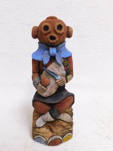 Native American Hopi Carved Mudhead Kachina Doll (Katsina Doll)