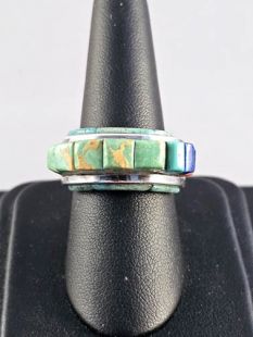 Native American Métis Made Ring with Turquoise 