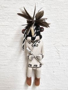 Old Style Hopi Carved Kokopelli Traditional Fertility Kachina Doll (Katsina Doll)