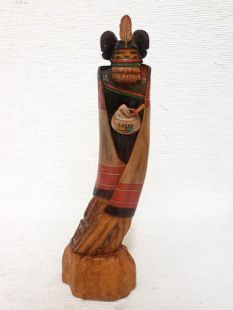 Native American Hopi Carved Corn Maiden Katsina Sculpture