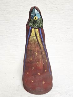 Native American Navajo Made Maiden Clay Sculpture