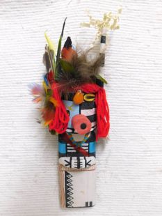 Old Style Hopi Carved Half Harvester Half Clown Traditional Katsina Doll