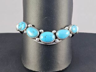 Native American Navajo Made Sweater Bracelet with Turquoise