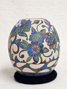 Mata Ortiz Handbuilt and Handetched Pot with Butterflies and Flowers