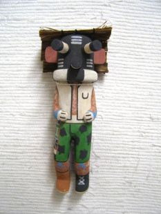 Old Style Hopi Carved Mocking Traditional Clown Katsina Doll