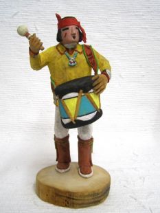 Native American Hopi Carved Drummer Katsina Doll